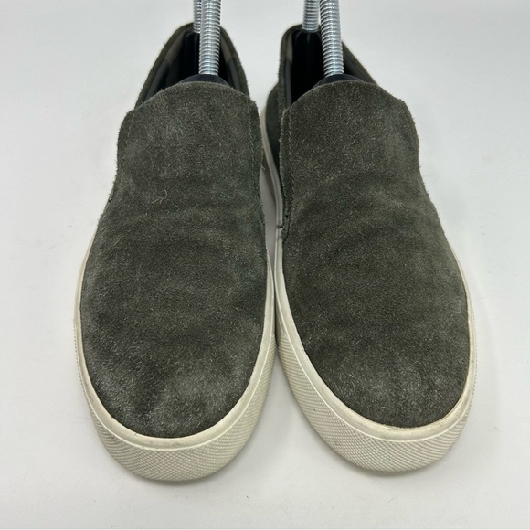 Vince Dark Green Suede Leather Slip On Comfort Platform Loafer Sneakers Size 6.5 - Picture 5 of 12